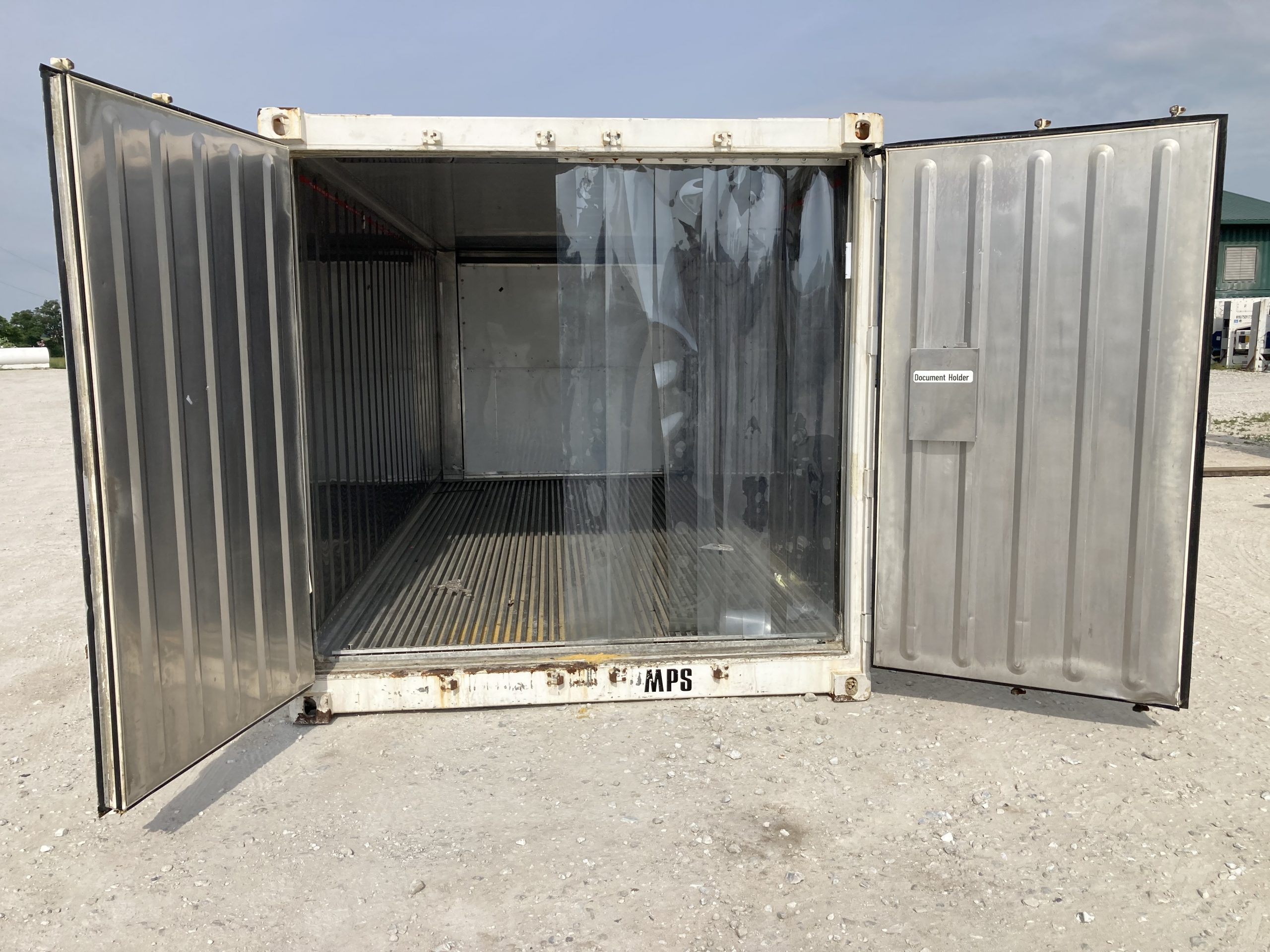 The interior of refrigerated containers in Kansas, being prepared for rent or purchase by USA-Containers