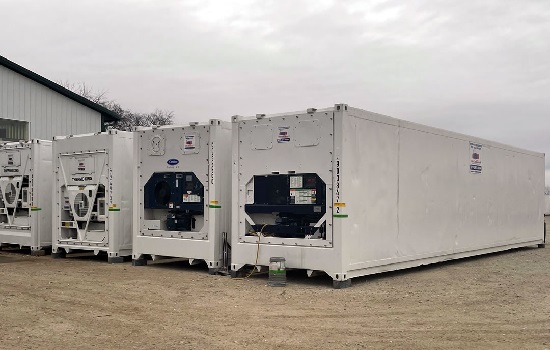 A line of Refrigerated Containers in Wisconsin 