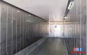 The interior of one of USA-Containers' refrigerated containers for Gulfport MS