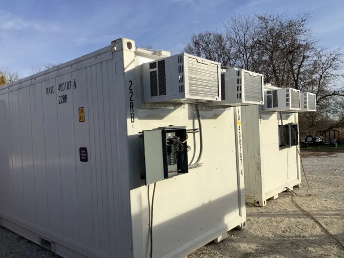 Two refrigerated containers retrofitted by USA-Containers